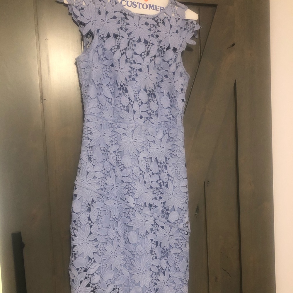 RW and Co blue lace dress size 2